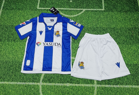 24/25 Real Sociedad Home Football Shirt Kids Size Suit