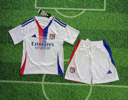 24/25 Lyon Home Football Shirt Kids Size Suit