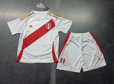 24/25 Peru Home Football Shirt Kids Size Suit