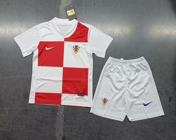 24/25 Croatia Home Football Shirt Kids Size Suit