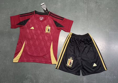 24/25 Belgium Home Football Shirt Kids Size Suit