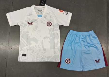 23/24 Aston Villa Away Football Shirt Kids Size Suit
