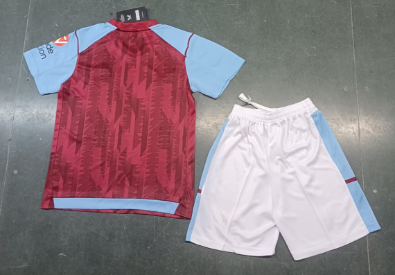 23/24 Aston Villa Home Football Shirt Kids Size Suit