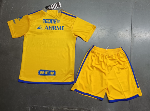 23/24 Tigres UANL Home Football Shirt Kids Size Suit