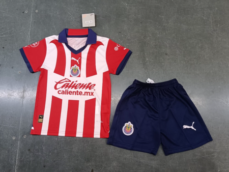 23/24 Chivas Home Football Shirt Kids Size Suit