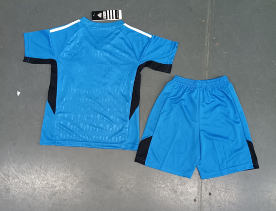 23/24 Real Madrid Blue Goalkeeper Football Shirt Kids Size Suit