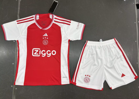 23/24 AJAX Home Football Shirt Kids Size Suit