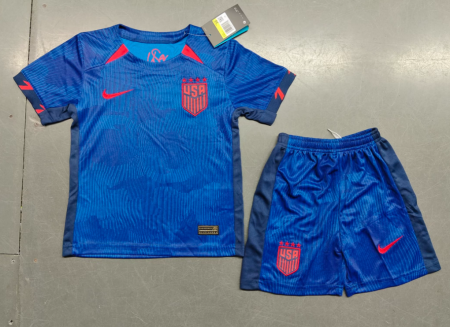 23/24 United States Women Home Football Jersey Kids Size Suit