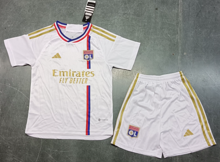 23/24 Lyon Home Football Shirt Kids Size Suit