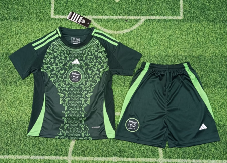 24/25 Algeria Green Away Football Shirt Kids Size Suit
