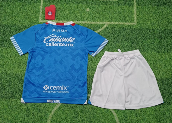 24/25 Cruz Azul Home Football Shirt Kids Size Suit
