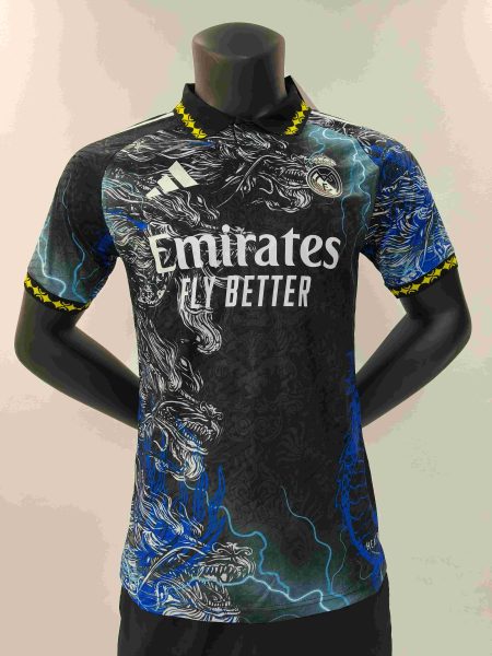 24/25 Real Madrid Black/Blue Dragon Special Edition Football Shirt